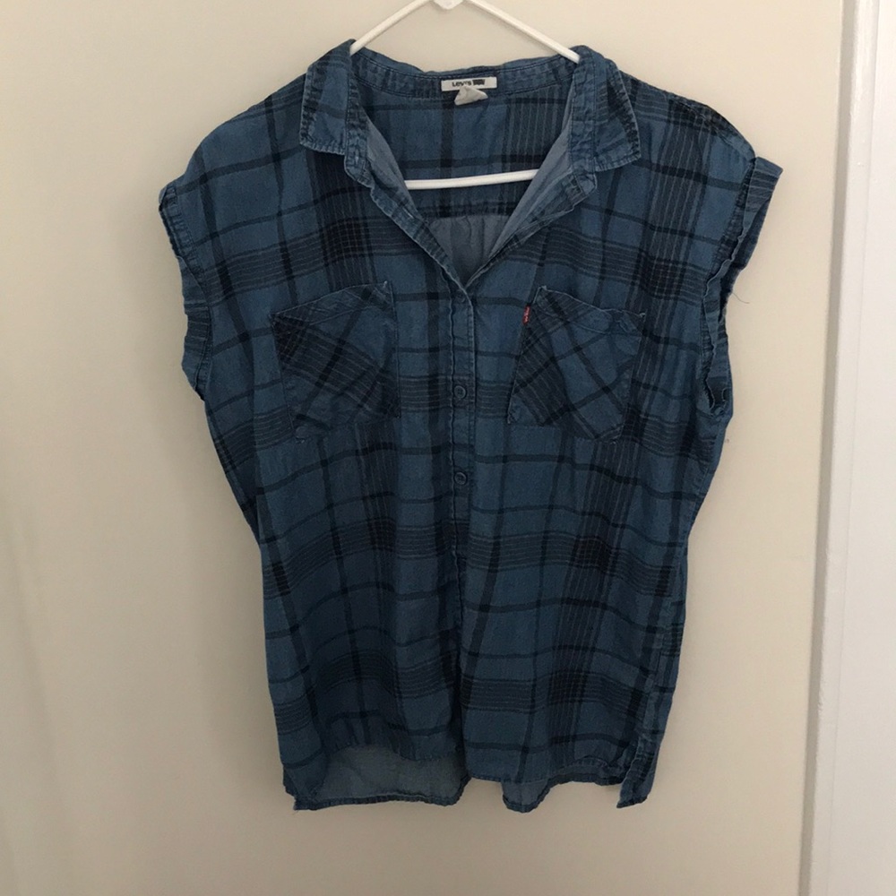 Sleeveless Button Down Shirt Levi’s Size L